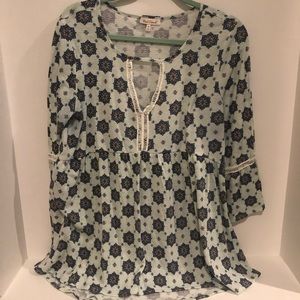 Baby blue babydoll top